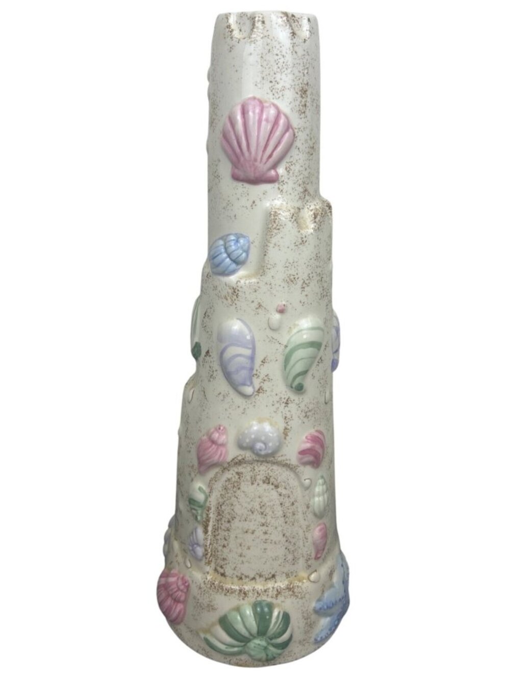 Main Street Ceramic Sandcastle Sculpture Coastal Beach Nautical Seashell Decor